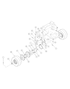 Brake Assembly Standard Track Diagram and Parts List for G1436 55AE231R150-WAM Cub Cadet Lawn Mower